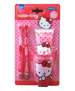 Hello Kitty – Zestaw 2 szczoteczek, kubek, pasta 75 ml
