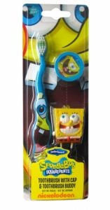 SpongeBob – Zestaw szczoteczka do zębów z nakładką + breloczek