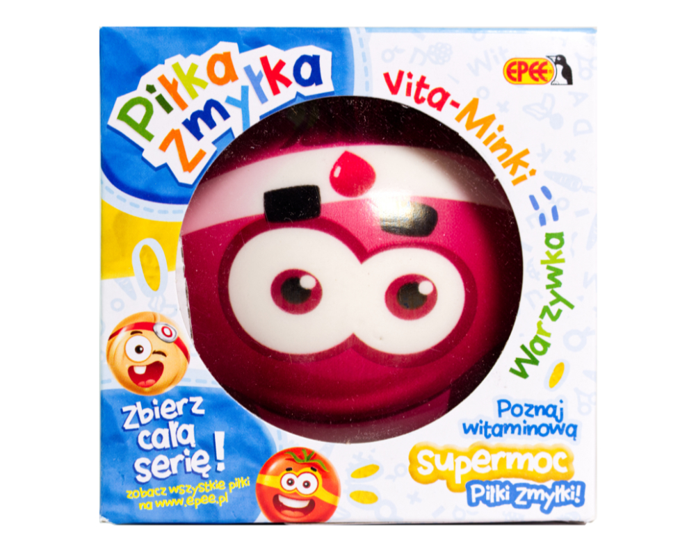 Piłka Zmyłka – Vita-Minki Warzywka, 6 ass. - pilka-zmylka-vita-minki-buraczek-w-opak-ep04061