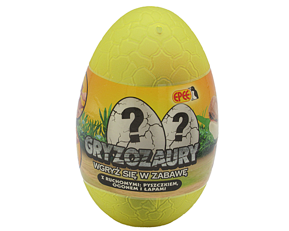 Gryzozaury – Figurka akcyjna w jajku, 10 ass. - gryzozaury-jajko-zolte-ep04331