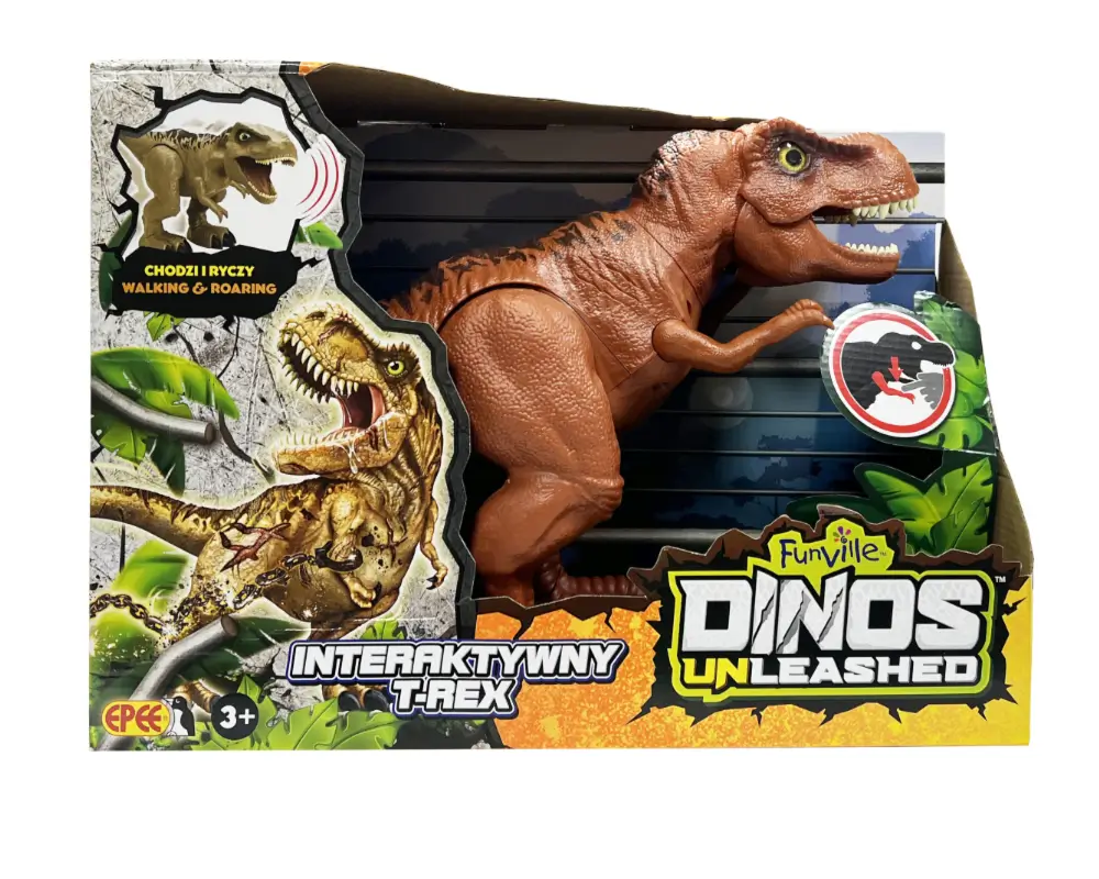 EP09480 interaktywny dinozaur ciemnobrazowy opak