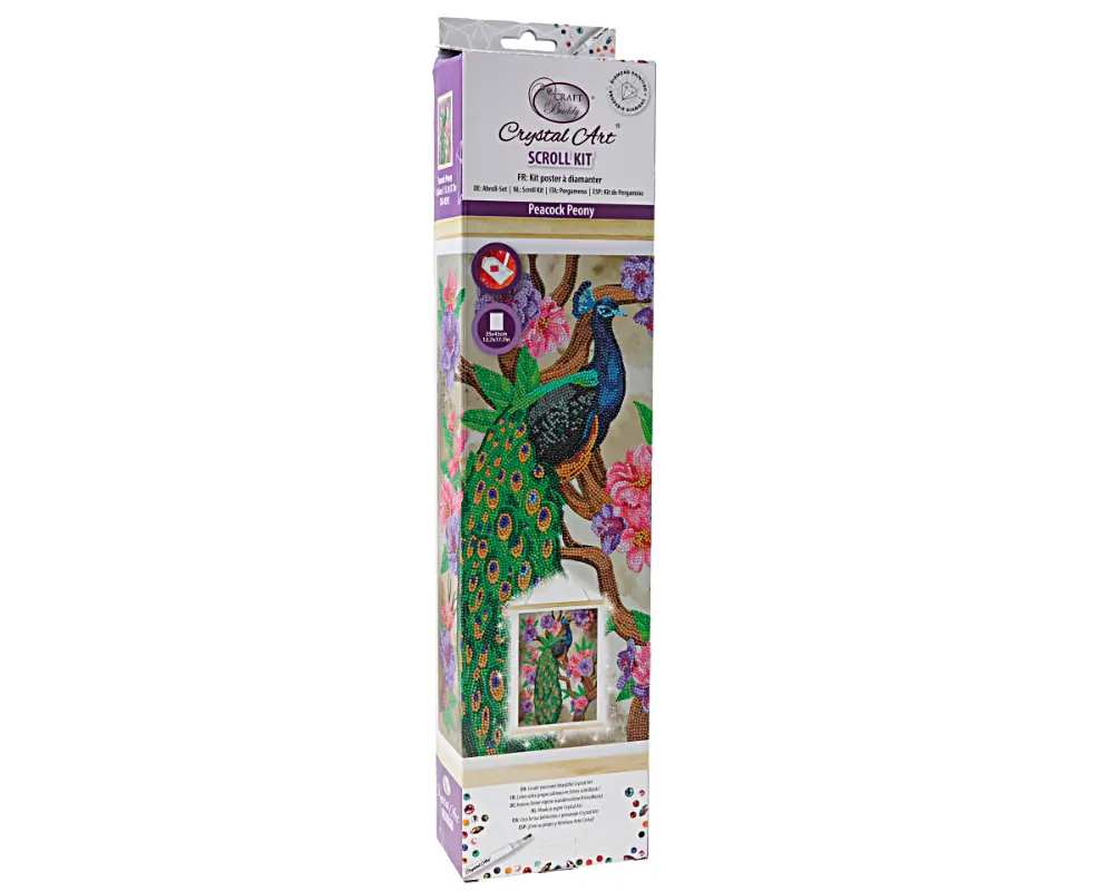 crystal art plakat paw i piwonia opak cas plakat.mix