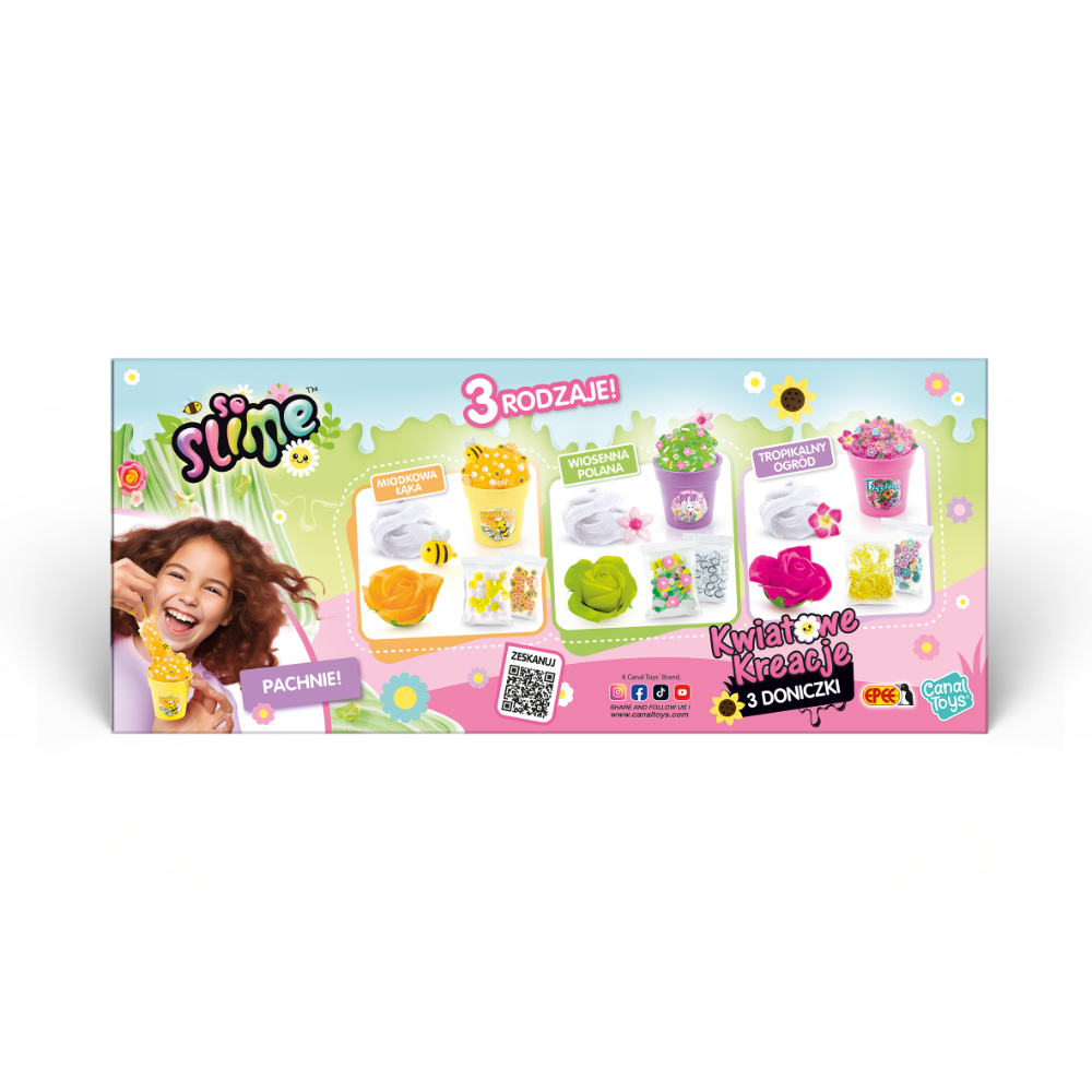 soslime kwiatowe kreacje 3 pack doniczek opakowanie (3) ep60691 