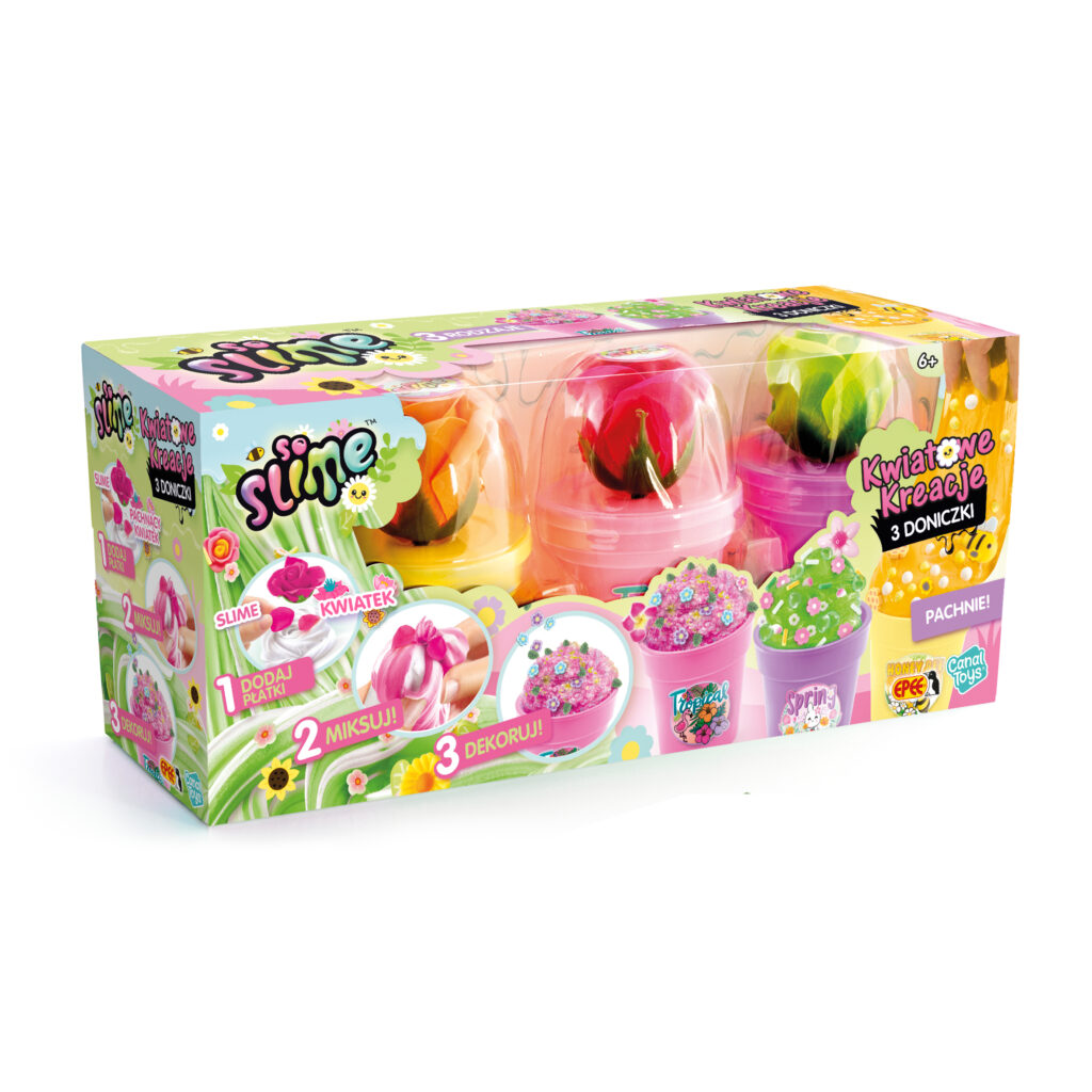 soslime kwiatowe kreacje 3 pack doniczek opakowanie ep60691