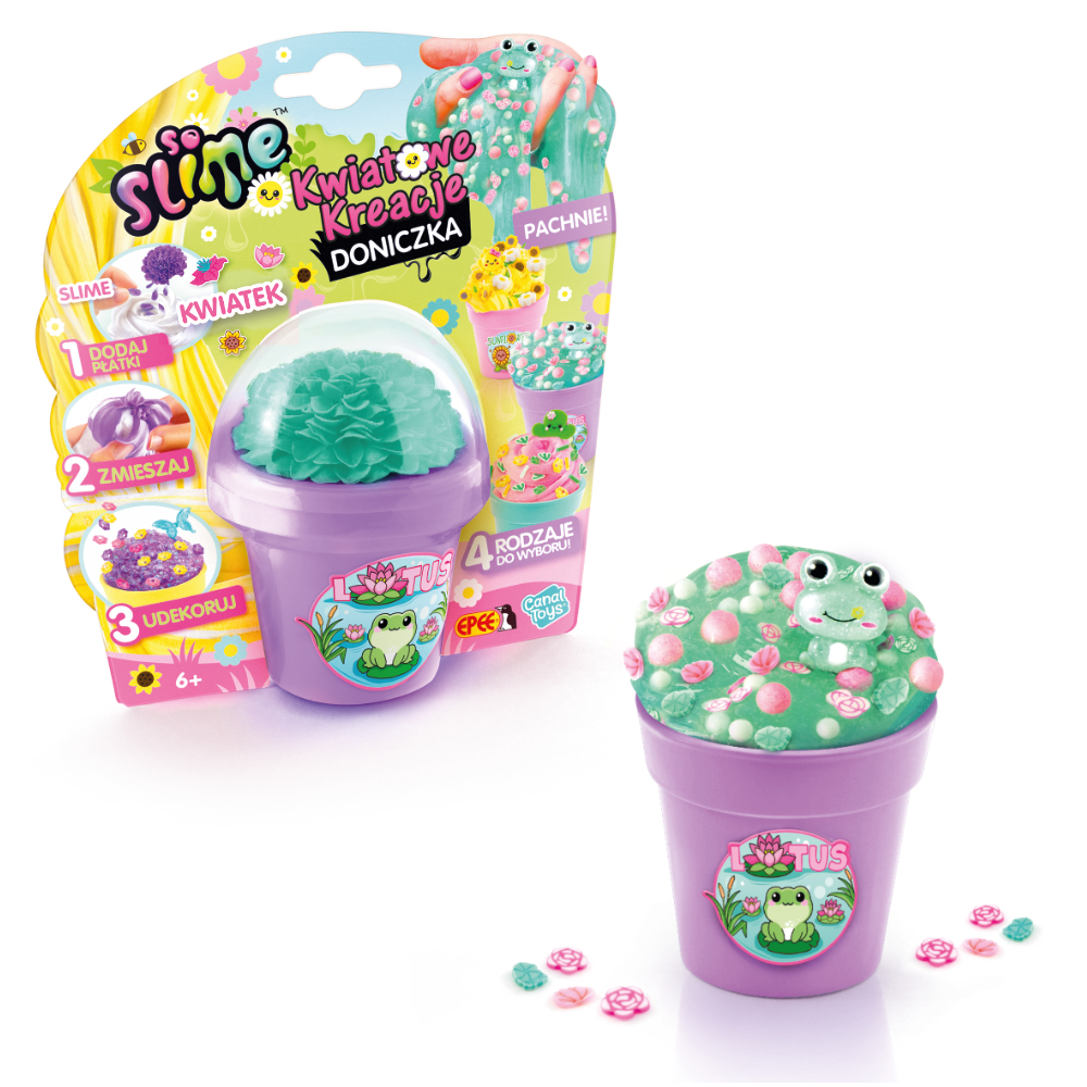 soslime kwiatowe kreacje doniczka opakowanie i zawartosc (fioletowy)3 ep60686 