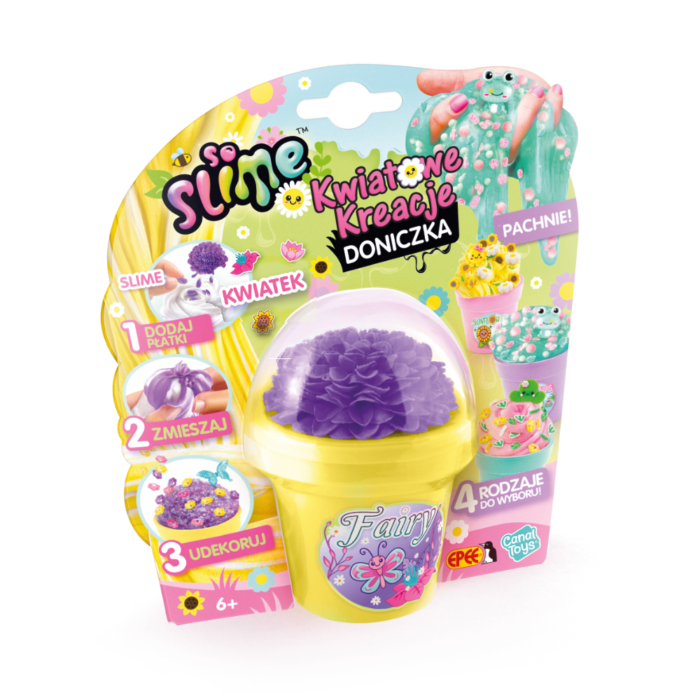 soslime kwiatowe kreacje doniczka w opakowaniu (zolta 2) ep60686