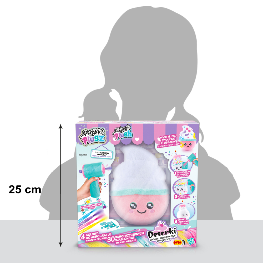 projekt plusz zestaw z elektronicznym aerografem opakowanie rozmiar babeczka ep60697