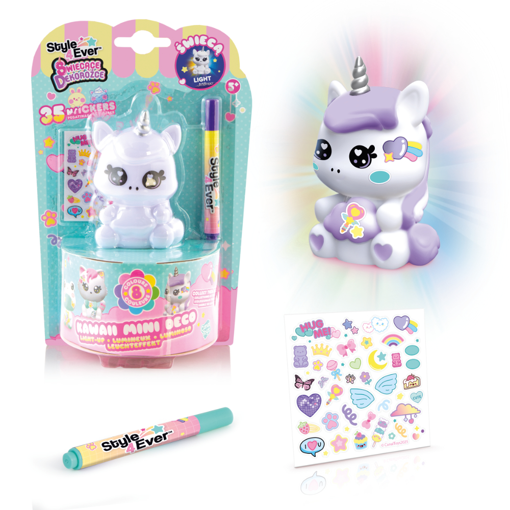 swiecace dekorozce zwierzaczki diy zestaw (jednorozec z chmurka) ep60040