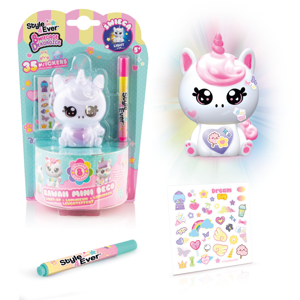 swiecace dekorozce zwierzaczki diy zestaw (jednorozec z serduszkiem) ep60040