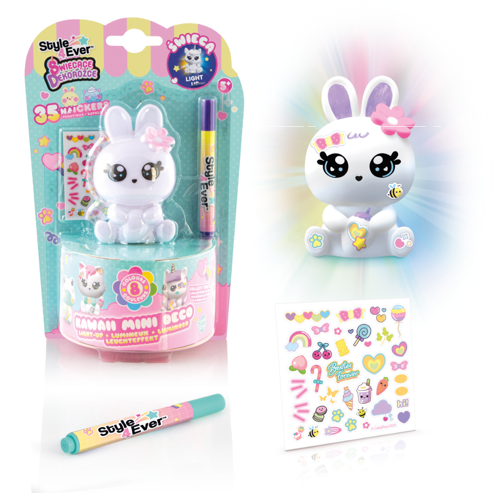 swiecace dekorozce zwierzaczki diy zestaw (kroliczek) ep60040