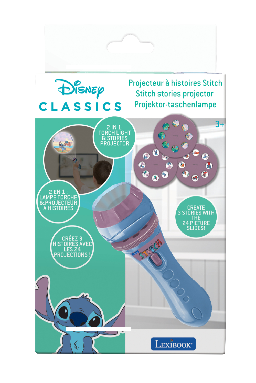 lexibook projektor latarka stitch opakowanie (1) ltc050d